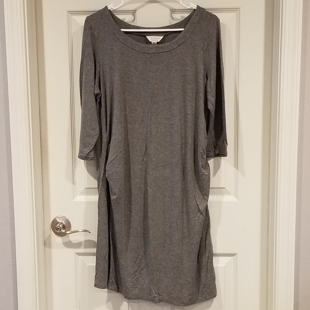 Three Seasons Maternity midi dress, large